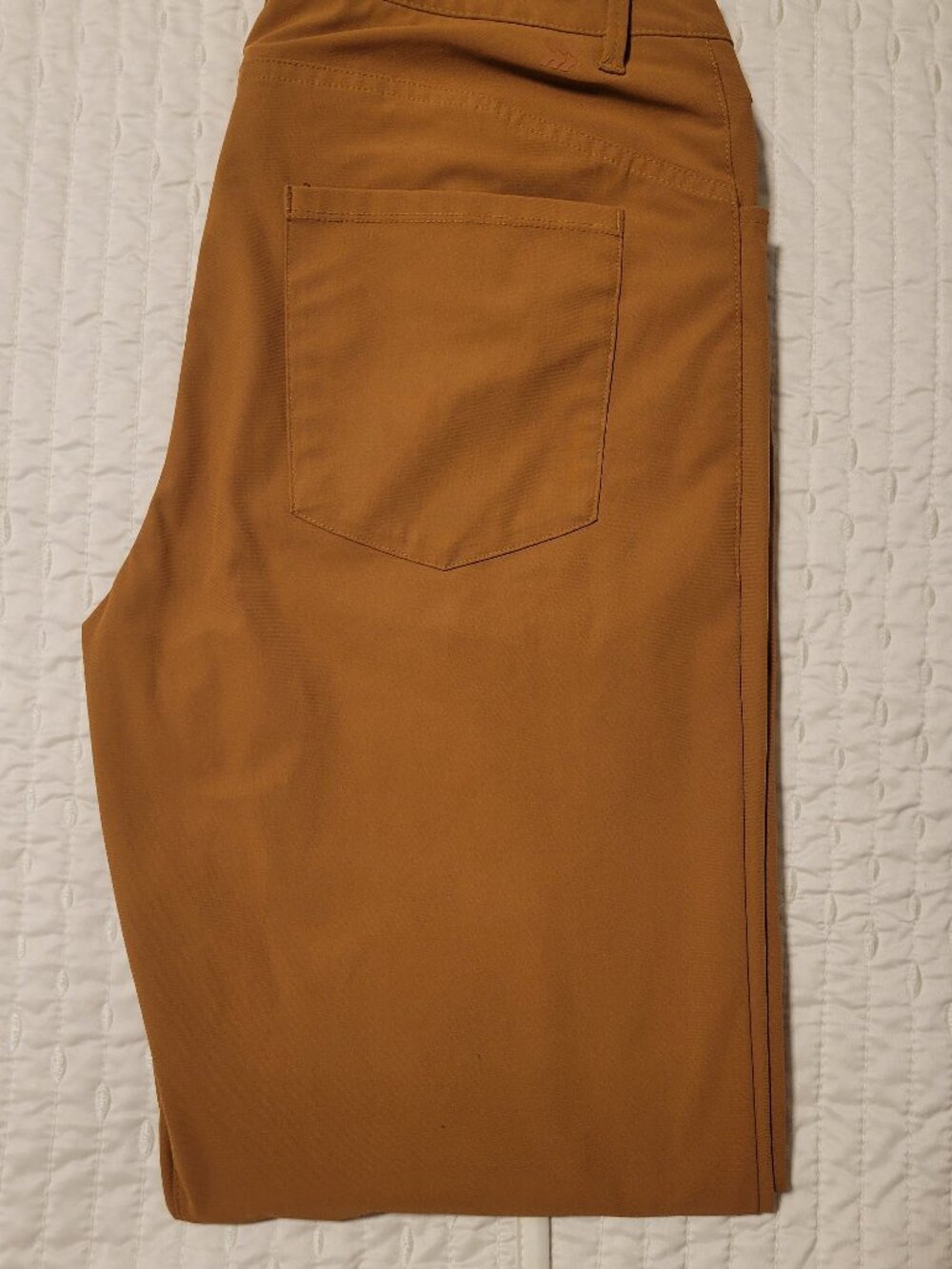 All In Motion Warm Brown Tech Travel Chino Pants Trousers Mens Size 32 x 30